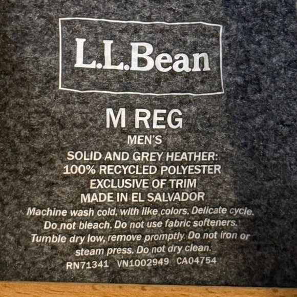 L.L. Bean Mountain Classic Fleece Vest Heather Gray Size Medium Reg - Picture 3 of 6